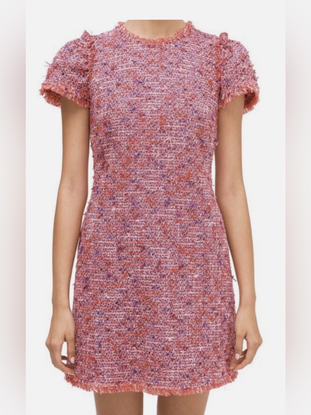 NWOT Kate Spade New York Flutter Sleeve Tweed Dress - Sz 16 - Picture 2 of 5